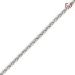 14K White Gold 3mm Round Wheat Chain