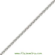 14K White Gold 3mm Round Wheat Chain