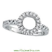 14K White Gold .40ct Diamond Circle Ring