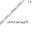 14K White Gold 4.3mm Curb Chain