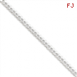 14k White Gold 4.5mm Flat Curb chain