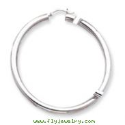 14K White Gold 4x 60mm Tube Hoop Earrings