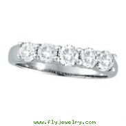 14K White Gold 5-Stone 1.0ct Diamond Ring