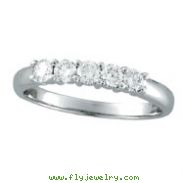 14K White Gold 5-Stone .50ct Diamond Ring