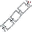 14K White Gold 5.02ct Diamond Open Square Link Bracelet