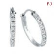 14K White Gold .50ct Diamond Hoop Earrings SI1-SI2 G-H