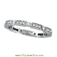 14K White Gold .50ct Diamond Stackable Eternity Band