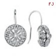 14K White Gold .51ct Diamond Antique-Style Drop Earrings SI1-SI2 G-H