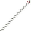 14K White Gold 5.25mm Beaded Oval Link Bracelet