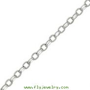 14K White Gold 5.25mm Beaded Oval Link Bracelet