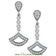 14K White Gold .52ct Diamond Chandelier Drop Earrings