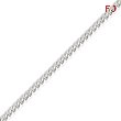 14K White Gold 5.2mm Flat Curb Chain