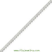 14K White Gold 5.2mm Flat Curb Chain