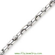 14K White Gold 5.5mm Fancy Ball Link Bracelet