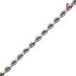 14K White Gold 5mm Diamond-Cut Rope Chain