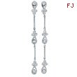 14K White Gold .61ct Diamond Drop Chandelier Earrings