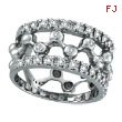 14K White Gold .61ct Diamond Thick Design Ring