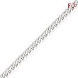 14K White Gold 6.1mm Flat Curb Bracelet