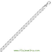 14K White Gold 6.25mm Polished Fancy Anchor Link Bracelet