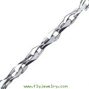 14K White Gold 6.75mm Fancy Geometric Link Bracelet