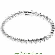 14K White Gold 7 1 4 Inch Diamond Bracelet