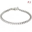 14K White Gold 7 1 4 Inch Diamond Line Bracelet