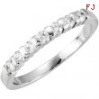 14K White Gold 7-stone Anniversary Band