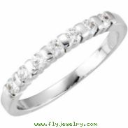 14K White Gold 7-stone Anniversary Band