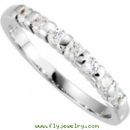 14K White Gold 7-stone Anniversary Band