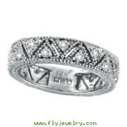 14K White Gold .75ct Diamond Prong Setting Eternity Ring Band