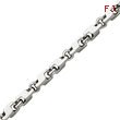 14K White Gold 7.5mm Fancy Geometric Link Bracelet