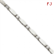 14k White Gold 7in Holds 11 3.5mm Stones 1.87ct Bar Link Tennis Bracelet Mo