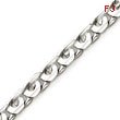 14K White Gold 7mm Fancy Round Link Bracelet