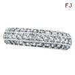 14K White Gold .84ct Diamond Fashion Railroad Track Ring