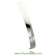 14K White Gold 8mm Solid Polished Half-Round Slip-On Bangle