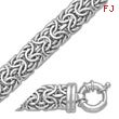 14K White Gold 9.1mm Bizantine Bracelet