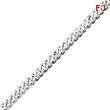 14K White Gold 9mm Curb Link Bracelet