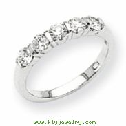 14k White Gold A Diamond anniversary band