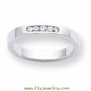 14k White Gold A Diamond channel band