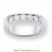 14k White Gold A Diamond channel band