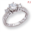 14k White Gold A Diamond engagement ring