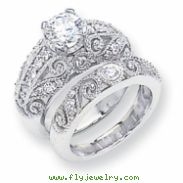 14k White Gold A Diamond engagement ring