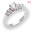14k White Gold A Diamond engagement ring