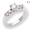 14k White Gold A Diamond engagement ring