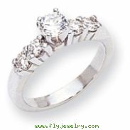 14k White Gold A Diamond engagement ring