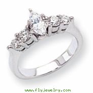 14k White Gold A Diamond engagement ring