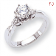 14k White Gold A Diamond engagement ring