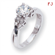 14k White Gold A Diamond engagement ring