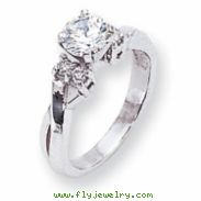 14k White Gold A Diamond engagement ring