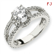 14k White Gold A Diamond engagement ring